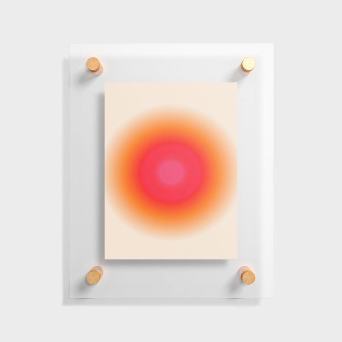 Orange Glow Gradient Aura Floating Acrylic Print