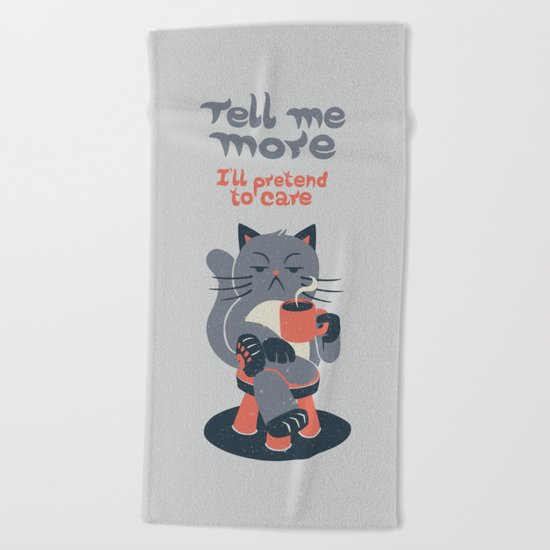 Ironicat Beach Towel