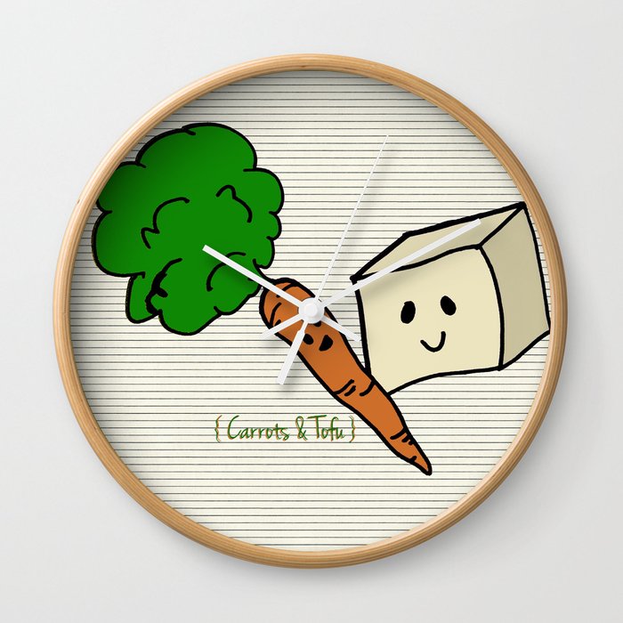 {Carrots & Tofu} Wall Clock