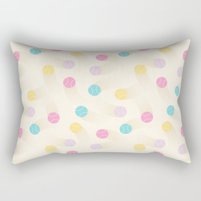 Colorful pastel tennis balls Rectangular Pillow