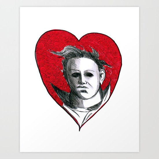 Micheal Myers (All Heart) Art Print