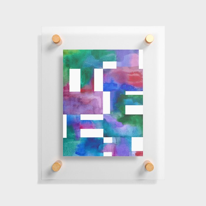 Watercolor Rectangles Floating Acrylic Print