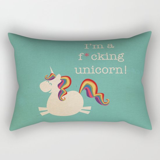 Unicorn - I'm a maturely speaking unicorn!!! Rectangular Pillow