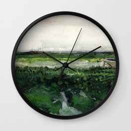 Vincent Van Gogh - Landscape with Wheelbarrow Wall Clock