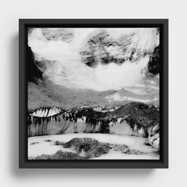 Wanderlust And Blurred Vision Before Summit Framed Canvas