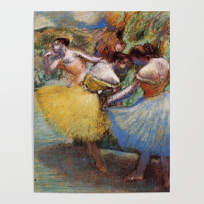 Edgar Degas "Three dancers" Poster
