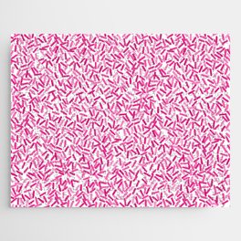Pretty Pink Sprinkles Pattern Jigsaw Puzzle