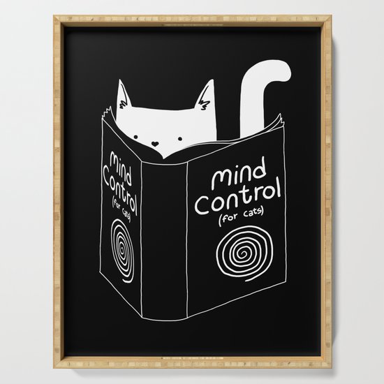 Mind Control 4 Cats Serving Tray By Tobefonseca Society6