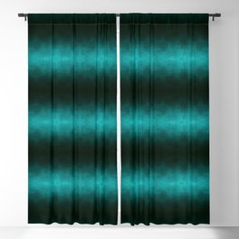 Watercolor Teal Ombré Shibori Blackout Curtain