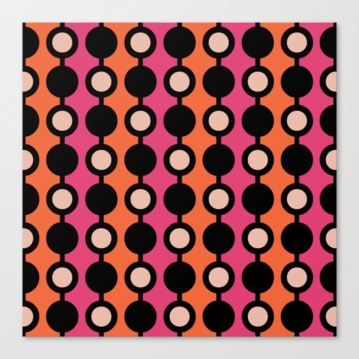 Mid Century Modern Polka Dot Beads 424 Canvas Print