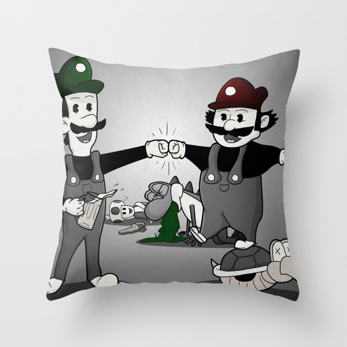 Super Smash'd Bros. Throw Pillow