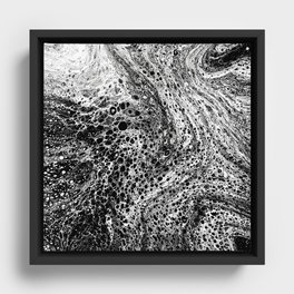 black and white Framed Canvas