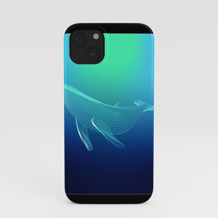 Blended Lined Whale iPhone Case