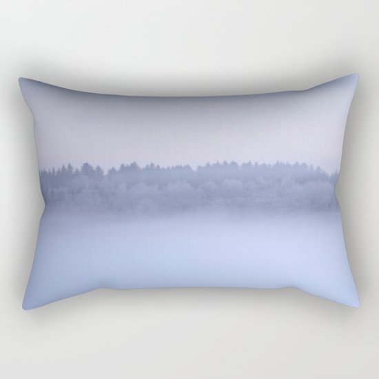 Foggy Blue Hour Rectangular Pillow