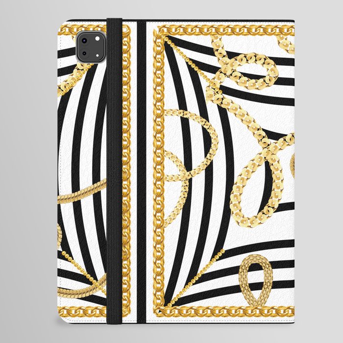 Scarf pattern. Scarf design chain and geometric. Bandana iPad Folio Case