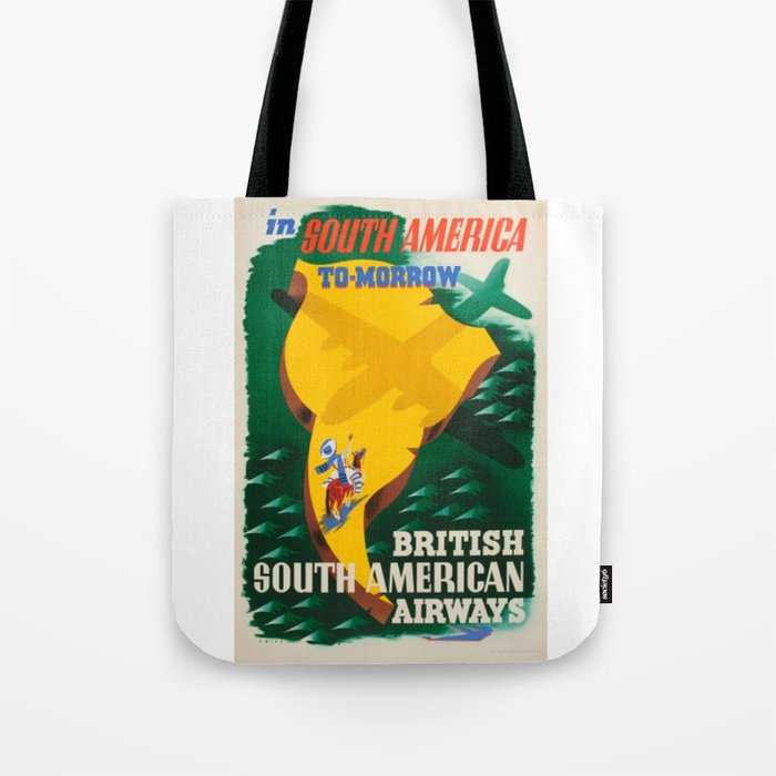 Vintage Travel Poster Brazil British Airways Tote Bag