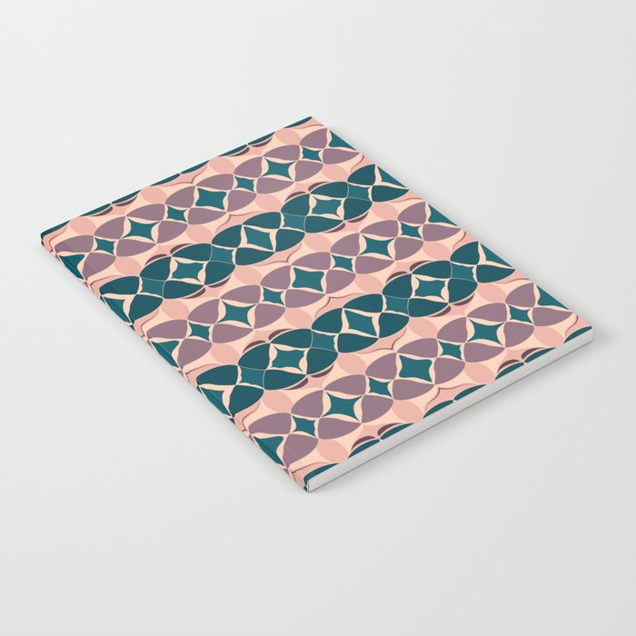 Modern abstract weave pattern – purple Notebook