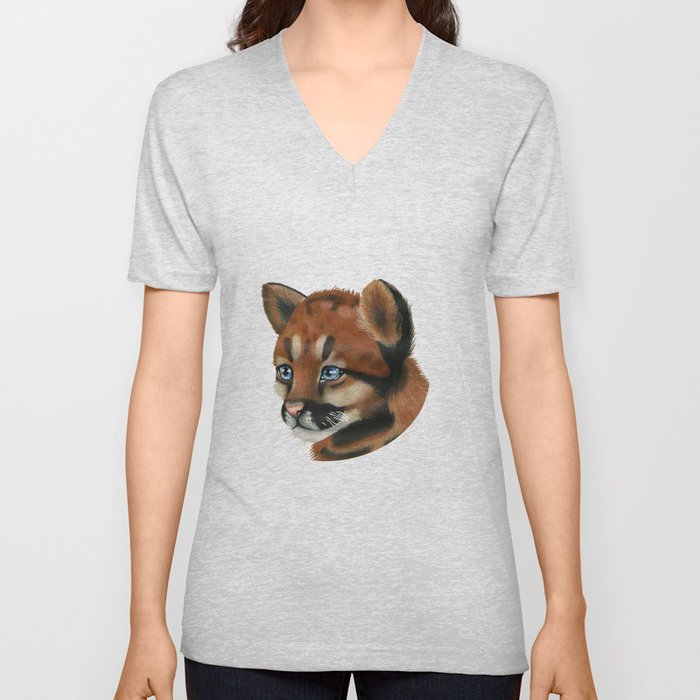 Cougar Cub V Neck T Shirt