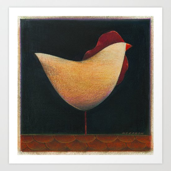 Folk Rooster Art Print