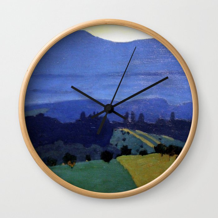 Felix Vallotton -  Landscape in the Jura Mountains (new color editing) Wall Clock