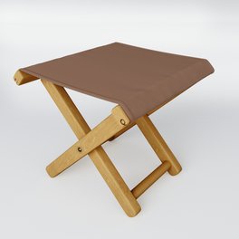 Dark Brown Solid Color Pairs Pantone Mocha Bisque 18-1140 TCX Shades of Brown Hues Folding Stool