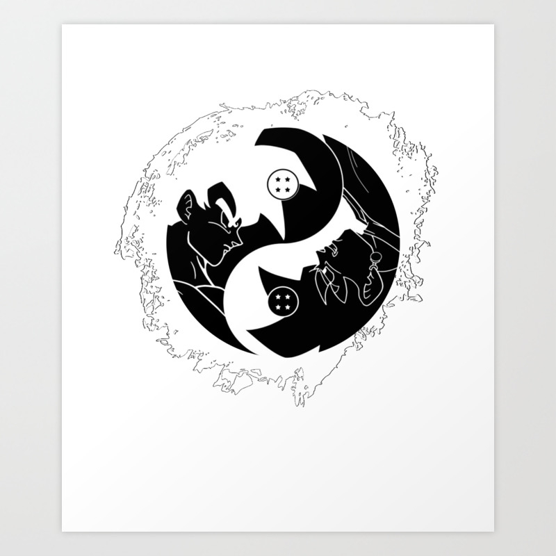 Yingyang Goku Black Dragon Ball Art Print By Makaiworld Society6