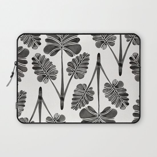 Tropical Palm Leaf Trifecta – Black Palette Laptop Sleeve