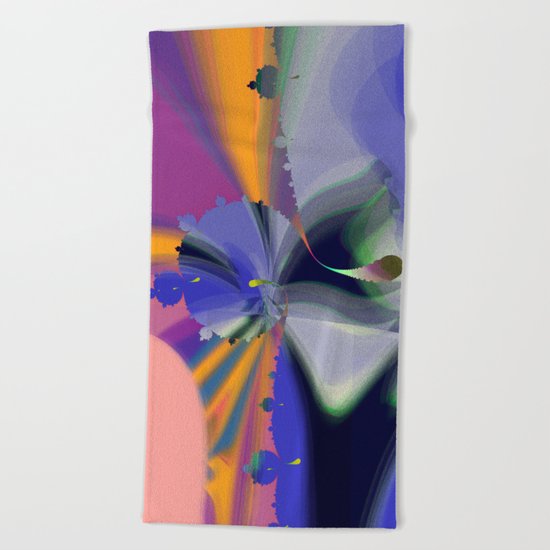 trees around small lake Beach Towel
