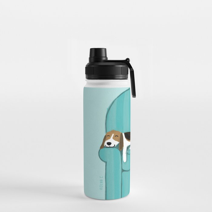 Happy Couch Beagle | Cute Sleeping Dog Water Bottle