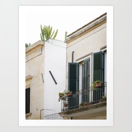 Balcony in Lecce Italy | wanderlust | travel photography Art Print