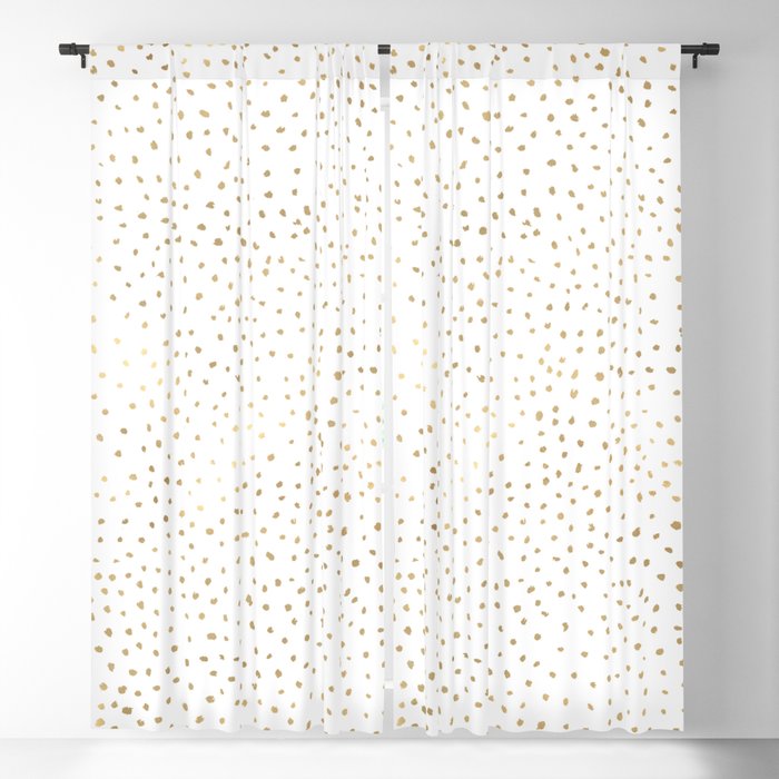 Dotted Gold Blackout Curtain