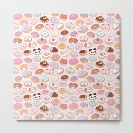 Mmm... Donuts! Metal Print | Food, Illustration, Children, Kawaii, Doodle, Pattern, Drawing, Donuts, Curated, Doughnuts 