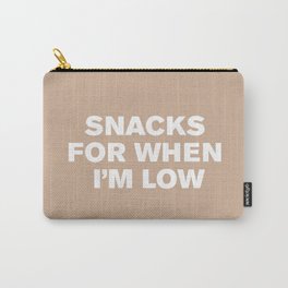 Snacks For When I'm Low™ (Hazelnut) Carry-All Pouch