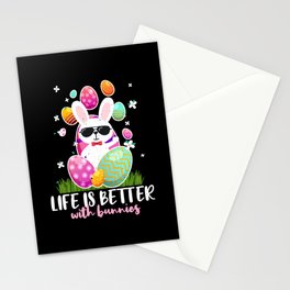 Life Better Kawaii Cute Bunny Egg Easter Sunday Stationery Card