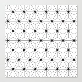 White elegant modern minimal dot - by Brian Vegas Canvas Print
