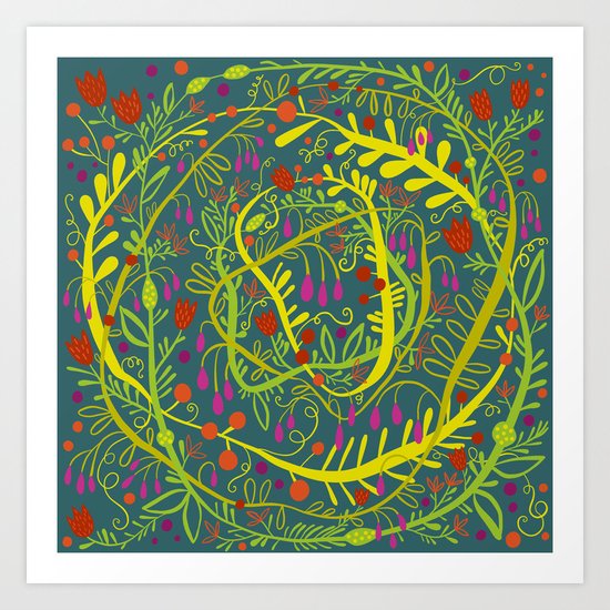Dark Garden Gone Wild Art Print