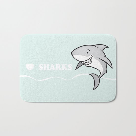 Great white buddy Bath Mat