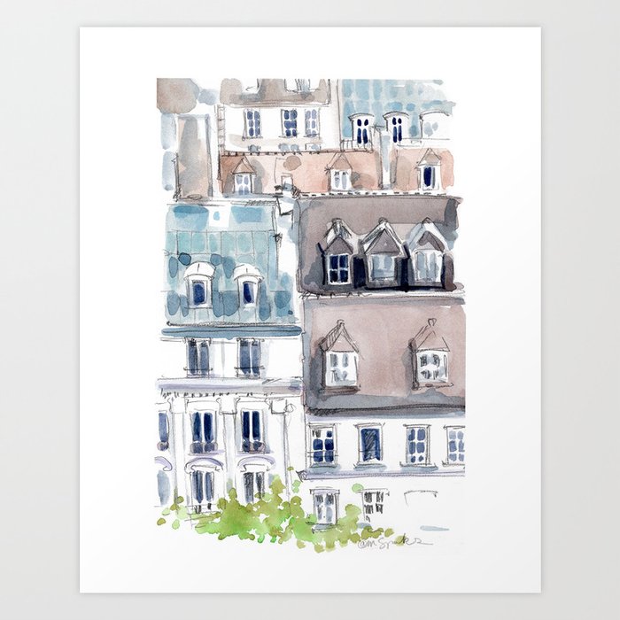 Paris Roof Tops Art Print