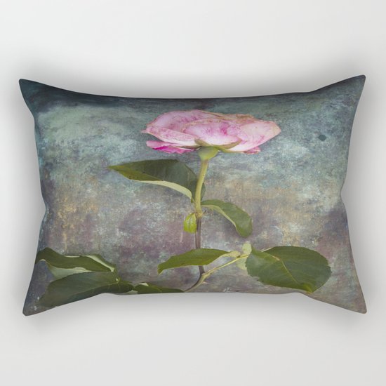 Single Wilted Rose Rectangular Pillow