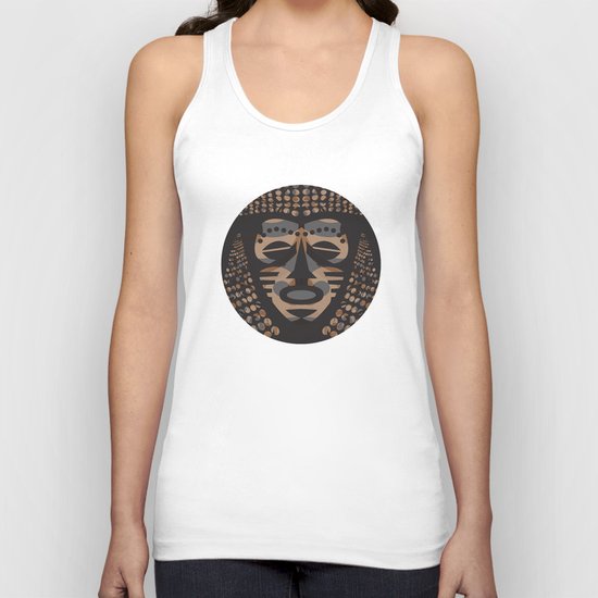 African Tribal Mask No. 1 Unisex Tank Top
