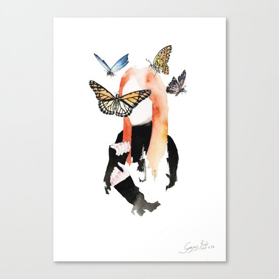 She is sensitive, but strong Canvas Print