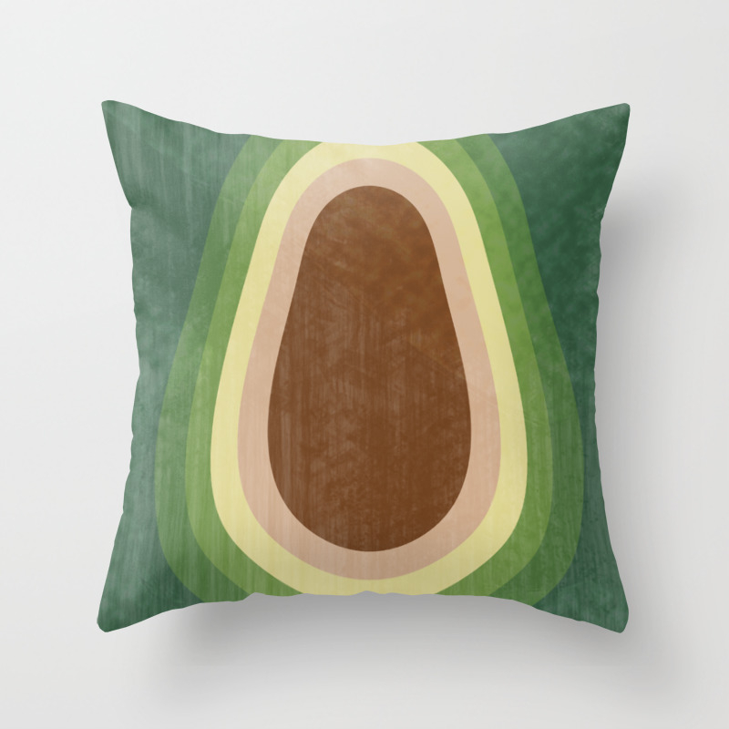Free Shavacado Retro Fruit Throw Pillow By Krestan Society6