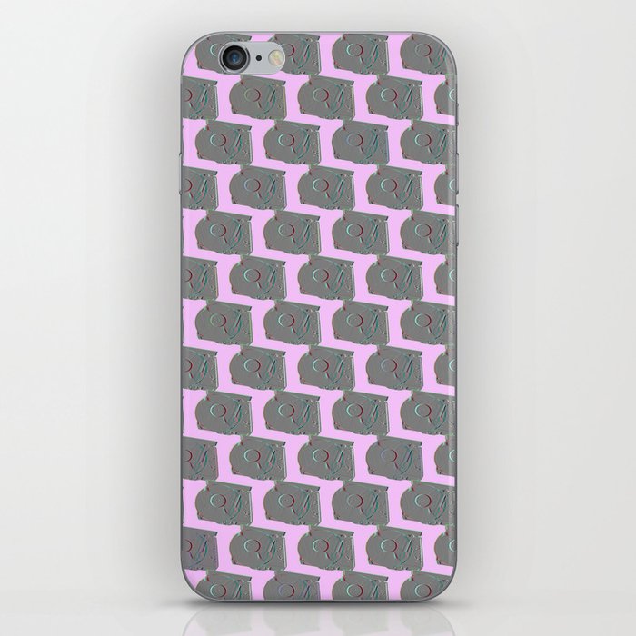 Psychedelic Record Player with Lavender backdrop iPhone Skin