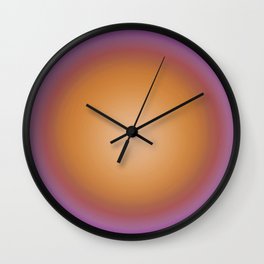 Orb Gradient // Burnt Orange Wall Clock