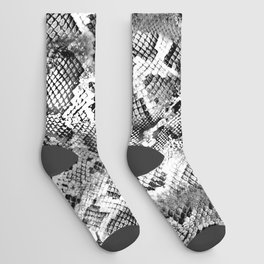 Black & White Snakeskin  Socks