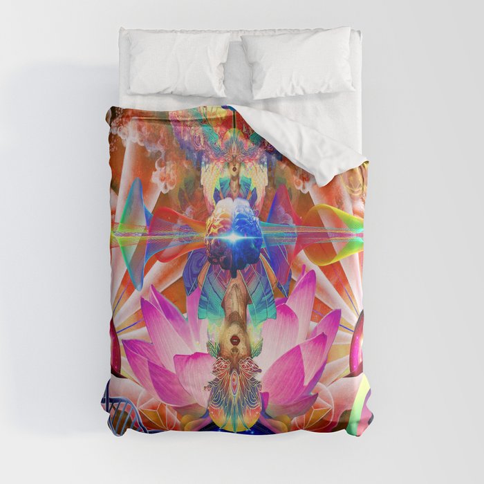 'The Ethereal States Of Gamma, Beta, Alpha, Theta, Delta Cosmic Waves' Duvet Cover