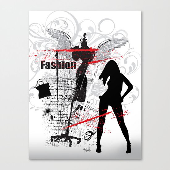 GRUNGE FASHIONISTA Canvas Print