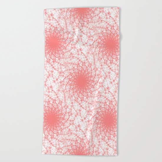 Pink And White Rotation Beach Towel