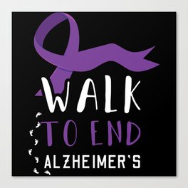 Walk To End Alzheimer Alzheimer's Awareness Canvas Print