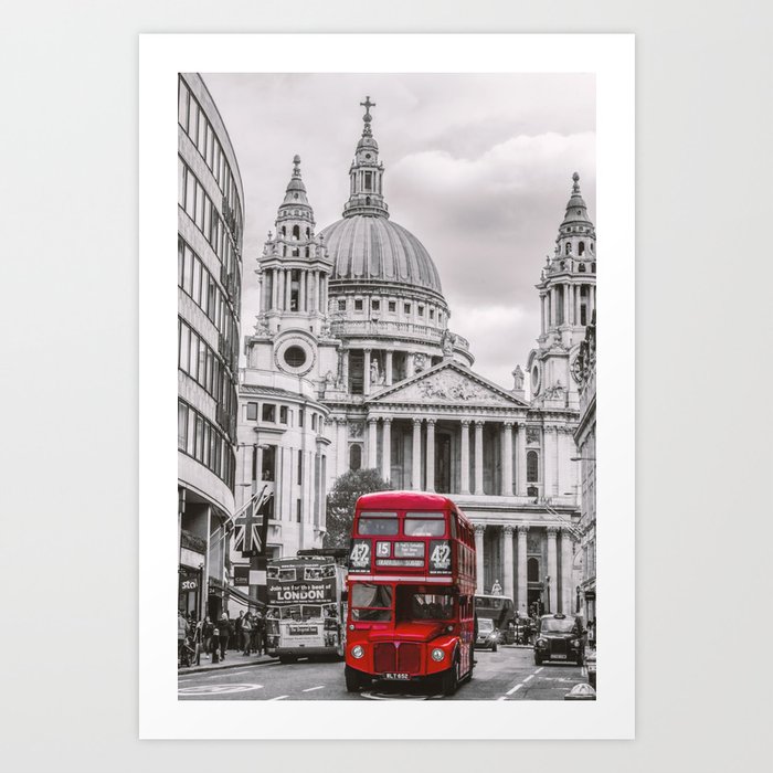 The Red London Bus Art Print